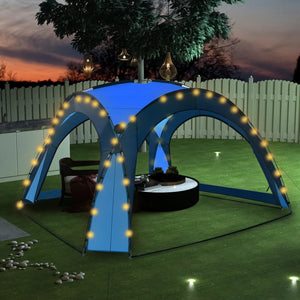 Tenda per Feste con LED e 4 Pareti 3,6x3,6x2,3 m Blu cod mxl 66160