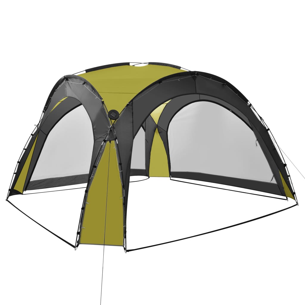 Tenda per Feste con LED e 4 Pareti 3,6x3,6x2,3 m Verde cod mxl 66136