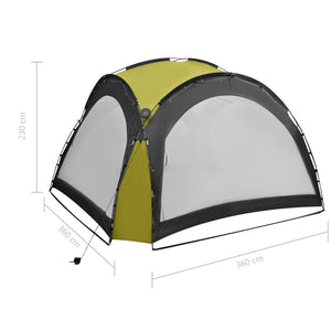 Tenda per Feste con LED e 4 Pareti 3,6x3,6x2,3 m Verde cod mxl 66136