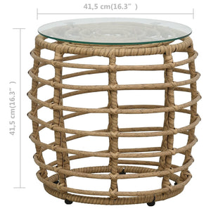 Set da Bistrot 3 pz in Polyrattan Rovere 48577