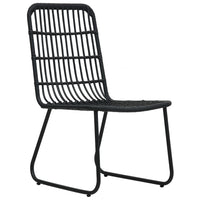 Sedie da Giardino 2 pz in Polyrattan Nere 48584