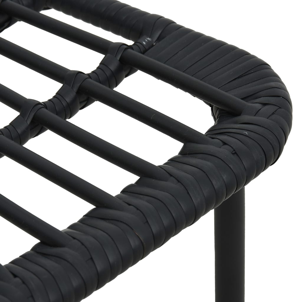 Sedie da Giardino 2 pz in Polyrattan Nere 48584