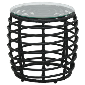 Set da Bistrot 3 pz in Polyrattan Nero cod mxl 35261