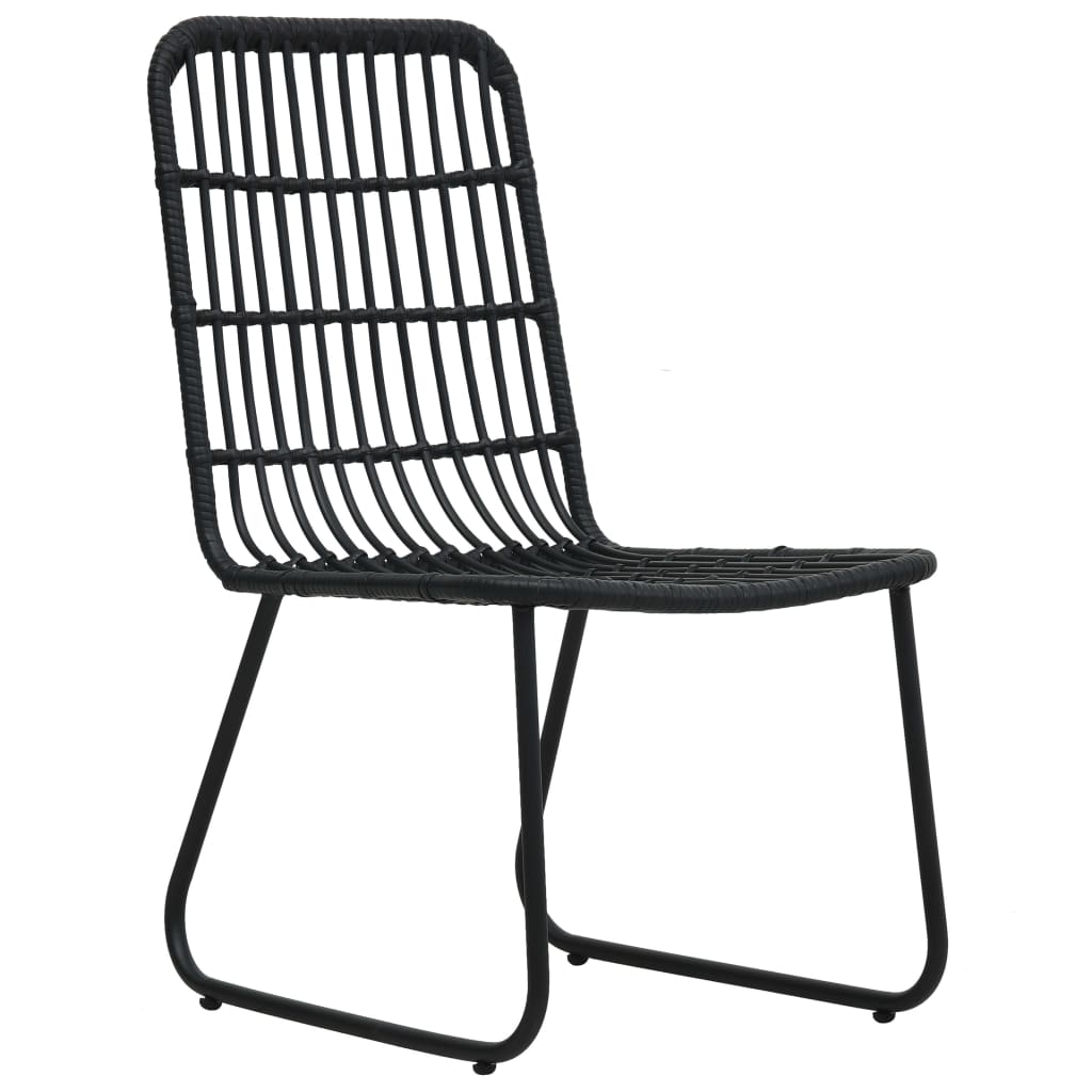 Set da Bistrot 3 pz in Polyrattan Nero 48585