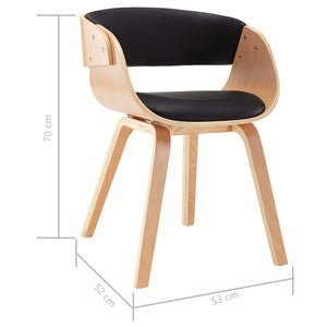 Sedie da Pranzo 6 pz Crema in Legno Piegato e Similpelle 278867