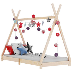 Giroletto per Bambini in Legno Massello di Pino 70x140 cm 283355