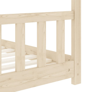 Giroletto per Bambini in Legno Massello di Pino 70x140 cm 283364