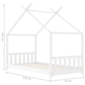 Giroletto per Bambini Bianco in Massello di Pino 70x140 cm