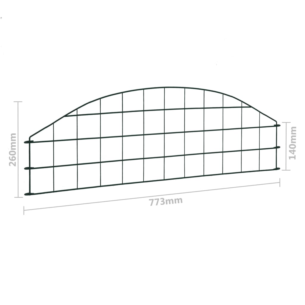 Set Recinzione ad Arco per Stagno 77,3x26 cm Verde cod mxl 8914