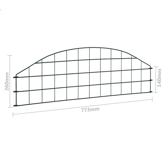 Set Recinzione ad Arco per Stagno 77,3x26 cm Verde cod mxl 8914