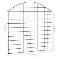 Set Recinzione ad Arco per Stagno 77,5x78,5 cm Verde cod mxl 20547