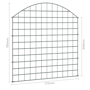 Set Recinzione da Giardino ad Arco 77,5x78,5 cm Verde 146103