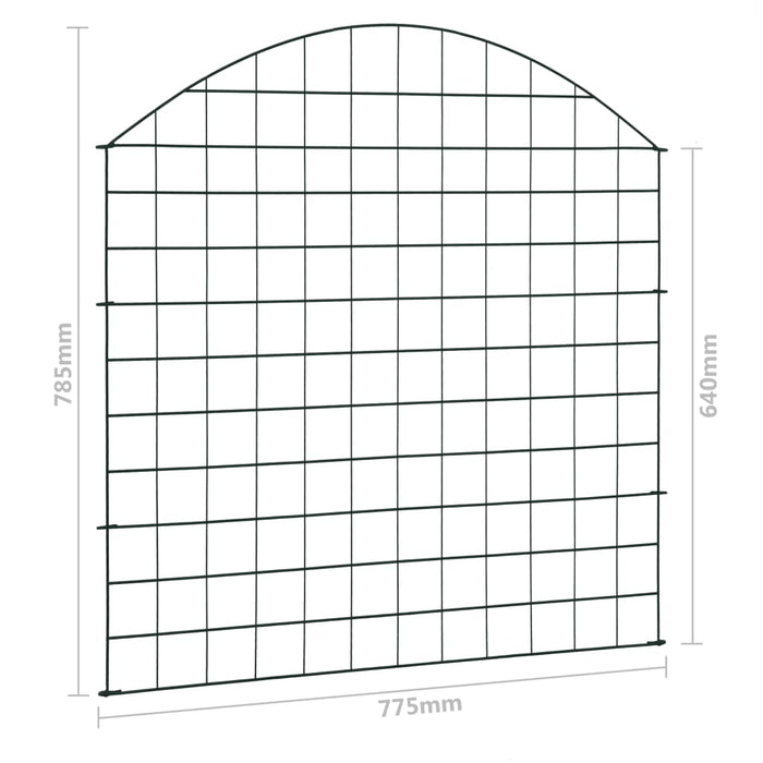 Set Recinzione da Giardino ad Arco 77,5x78,5 cm Verde 146103