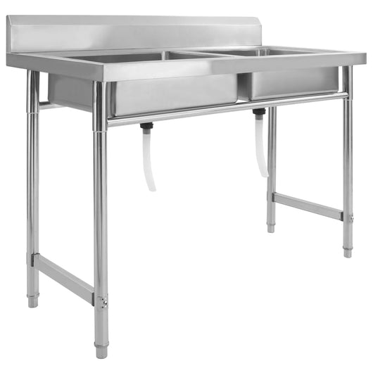 Lavello da Cucina a Doppia Vasca in Acciaio Inox cod mxl 52141