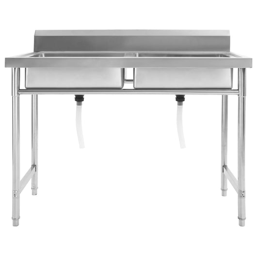 Lavello da Cucina a Doppia Vasca in Acciaio Inox cod mxl 52141