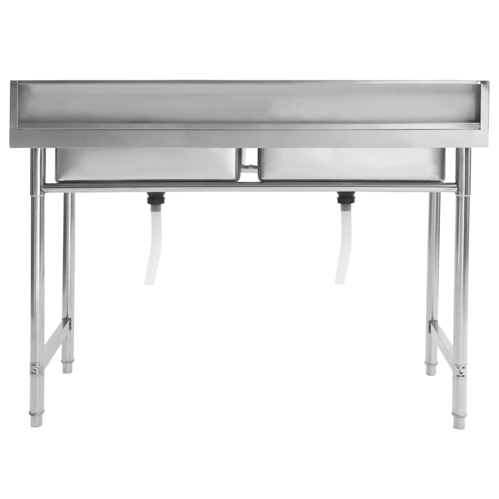 Lavello da Cucina a Doppia Vasca in Acciaio Inox cod mxl 52141