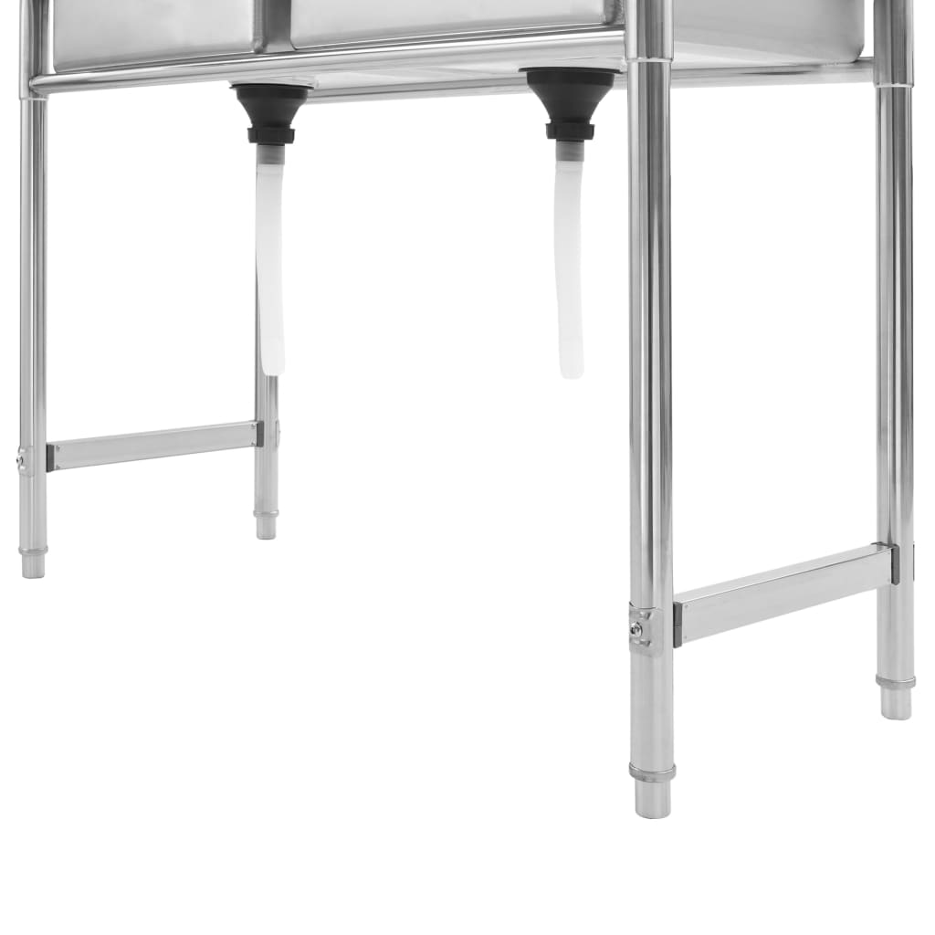 Lavello da Cucina a Doppia Vasca in Acciaio Inox cod mxl 52141