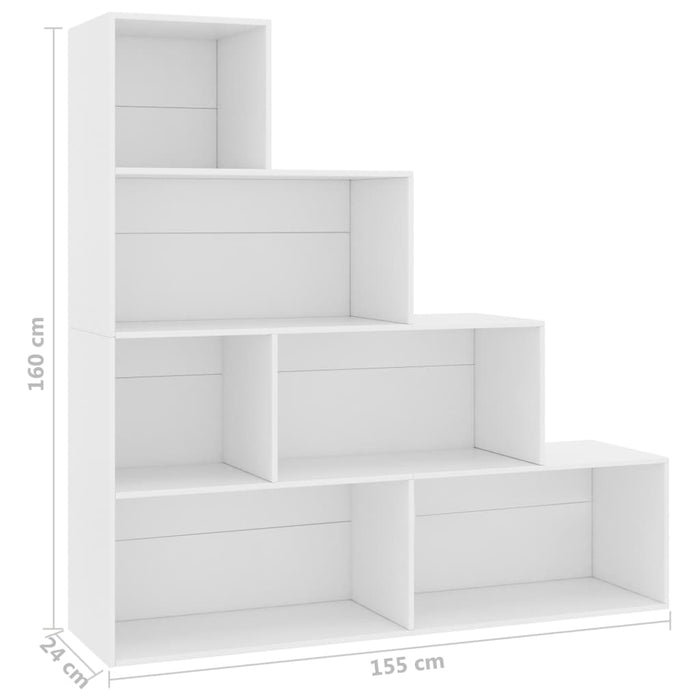 Libreria/Divisorio Bianco 155x24x160 cm in Legno Multistrato 800657