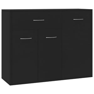 Credenza Nera 88x30x70 cm in Truciolato