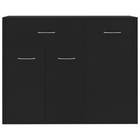 Credenza Nera 88x30x70 cm in Truciolato