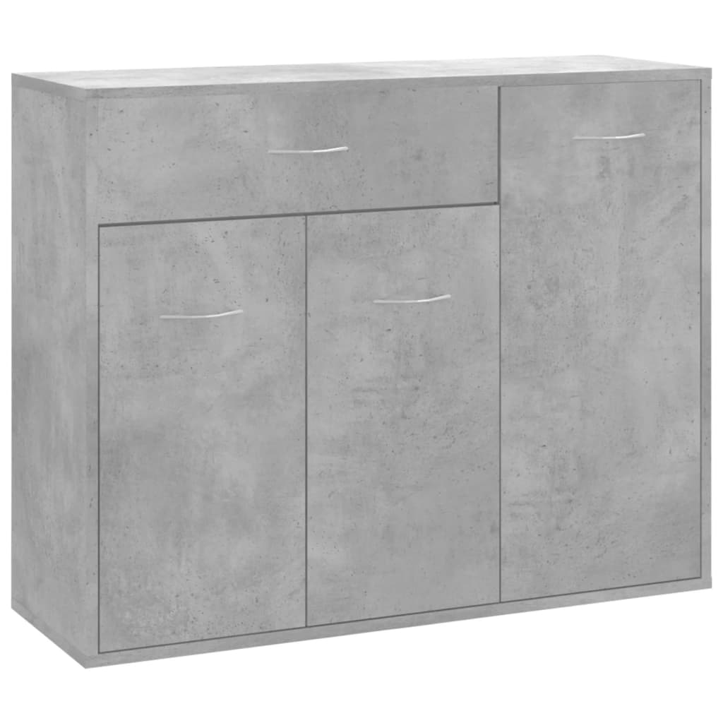 Credenza Grigio Cemento 88x30x70 cm in Legno Multistrato 800679