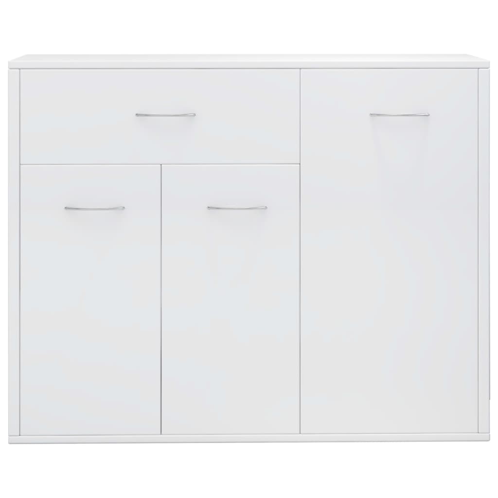 Credenza Bianco Lucido 88x30x70 cm in Truciolato