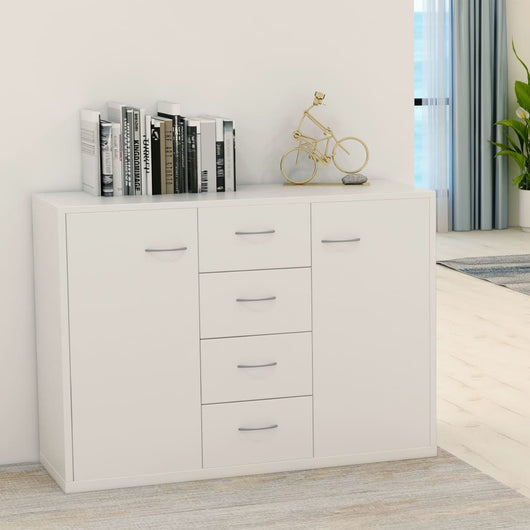 Credenza Bianca 88x30x65 cm in Truciolato 800684