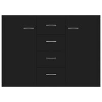 Credenza Nera 88x30x65 cm in Legno Multistrato 800685