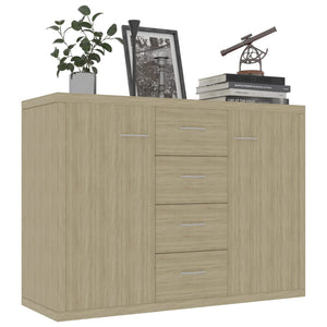 Credenza Rovere Sonoma 88x30x65 cm in Truciolato cod mxl 12574