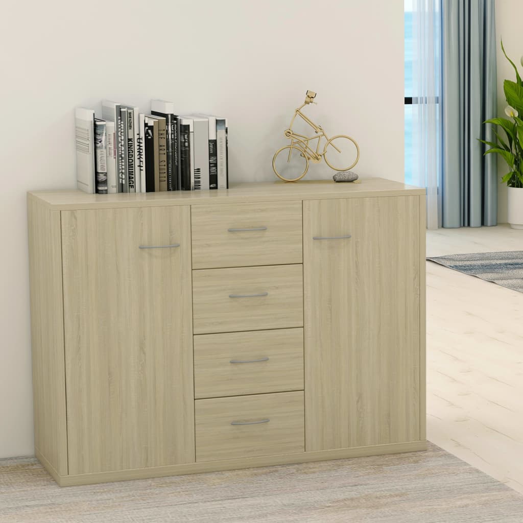 Credenza Rovere Sonoma 88x30x65 cm in Truciolato cod mxl 12574