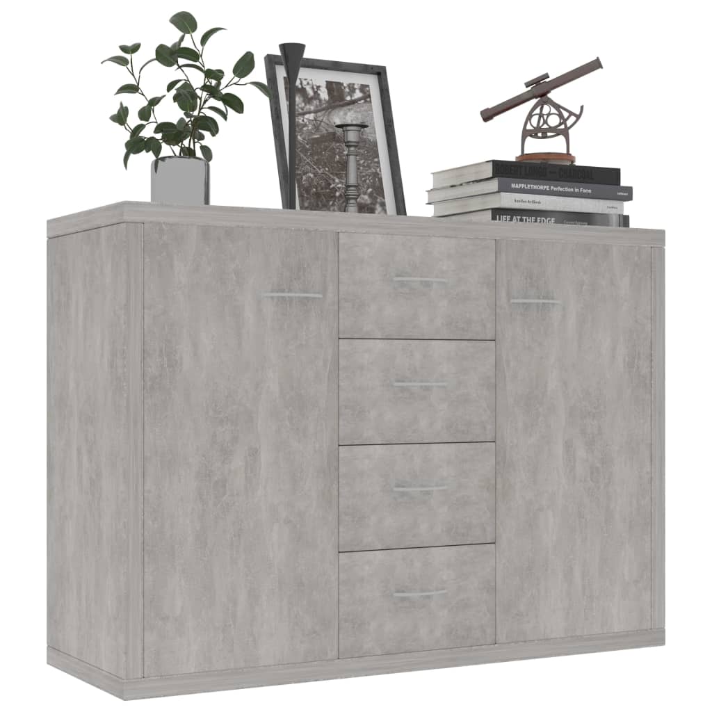 Credenza Grigio Cemento 88x30x65 cm in Truciolato cod mxl 9902