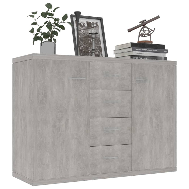 Credenza Grigio Cemento 88x30x65 cm in Truciolato cod mxl 9902