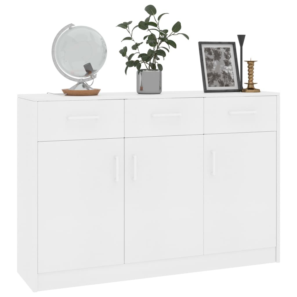 Credenza Bianca 110x30x75 cm in Truciolato cod 11789