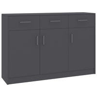 Credenza Grigia 110x30x75 cm in Legno Multistrato 800704