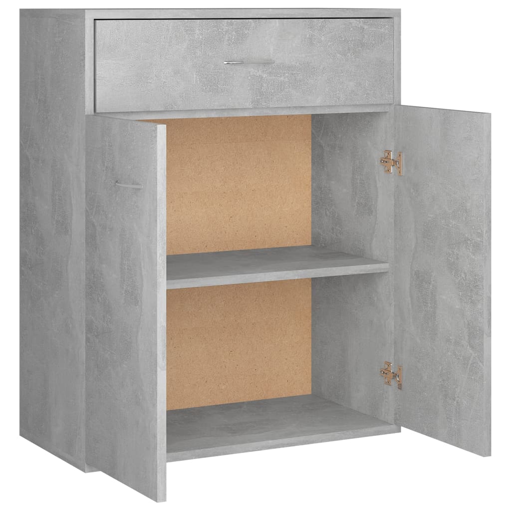 Credenza Grigio Cemento 60x30x75 cm in Truciolato