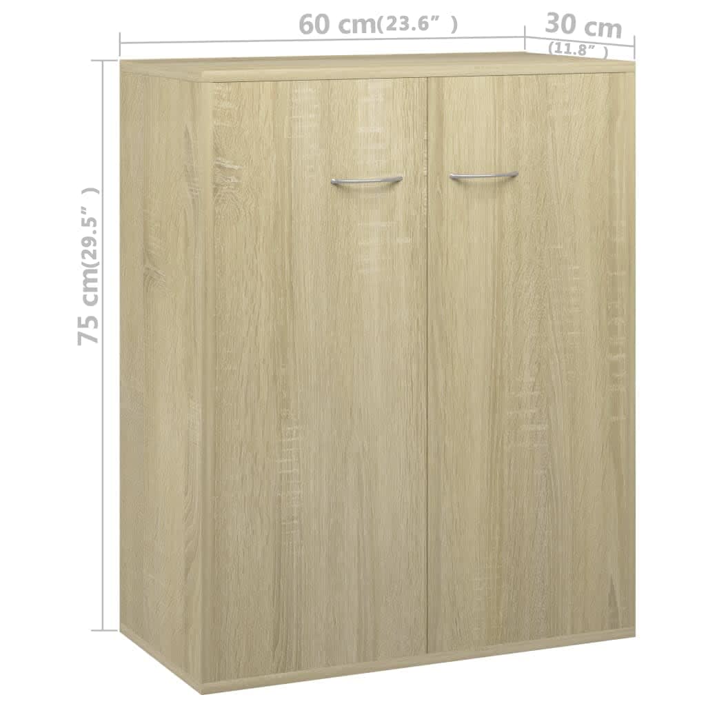 Credenza Rovere Sonoma 60x30x75 cm in Truciolato cod mxl 20046