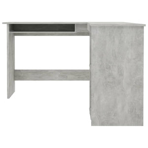 Scrivania Angolare a L Grigio Cemento 120x140x75 cm Truciolato cod mxl 61876