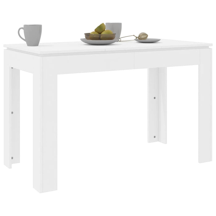 Tavolo da Pranzo Bianco 120x60x76 cm in Legno Multistrato cod mxl 13564