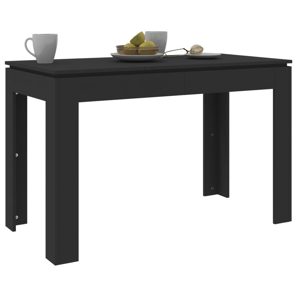 Tavolo da Pranzo Nero 120x60x76 cm in Truciolato cod mxl 13600