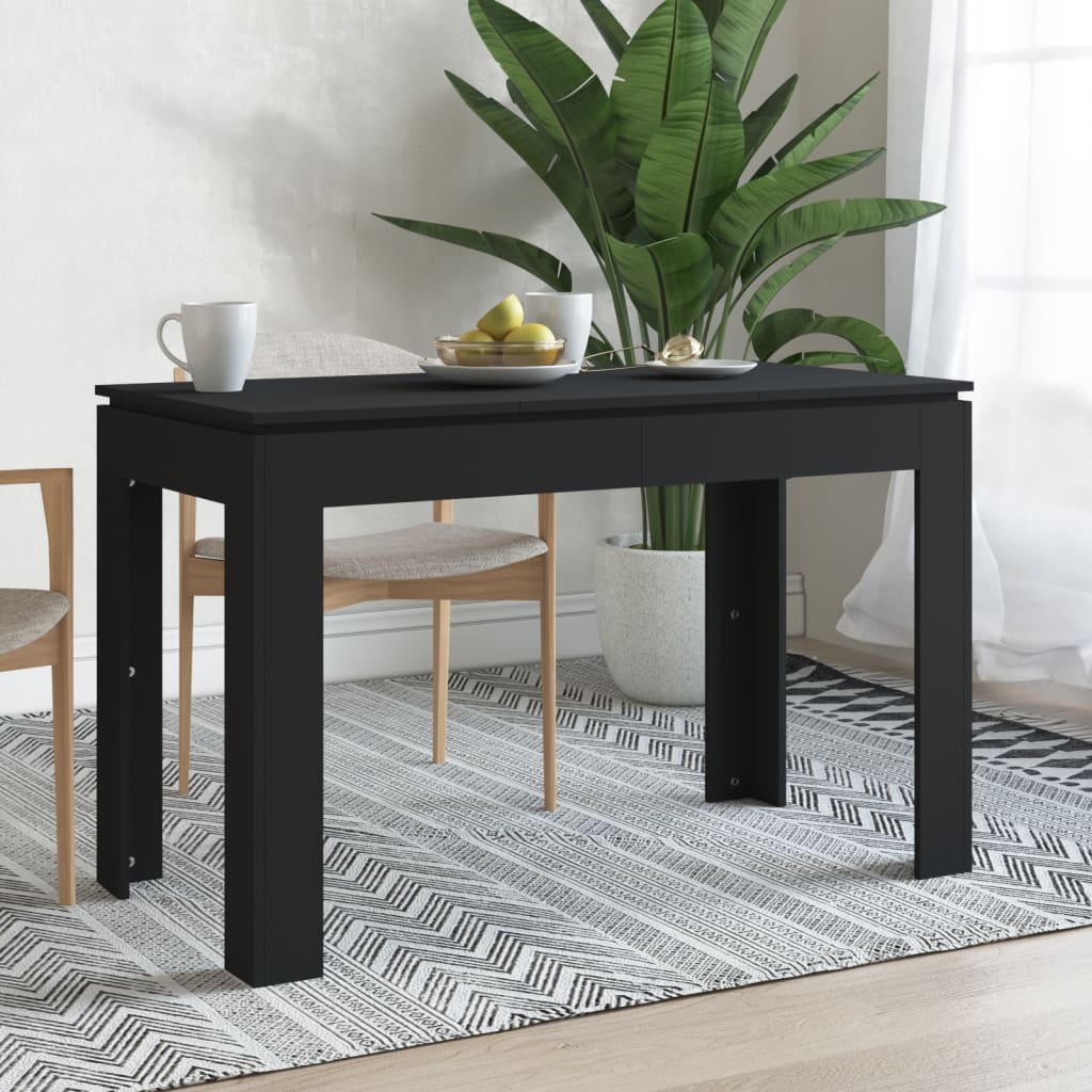 Tavolo da Pranzo Nero 120x60x76 cm in Truciolato cod mxl 13600