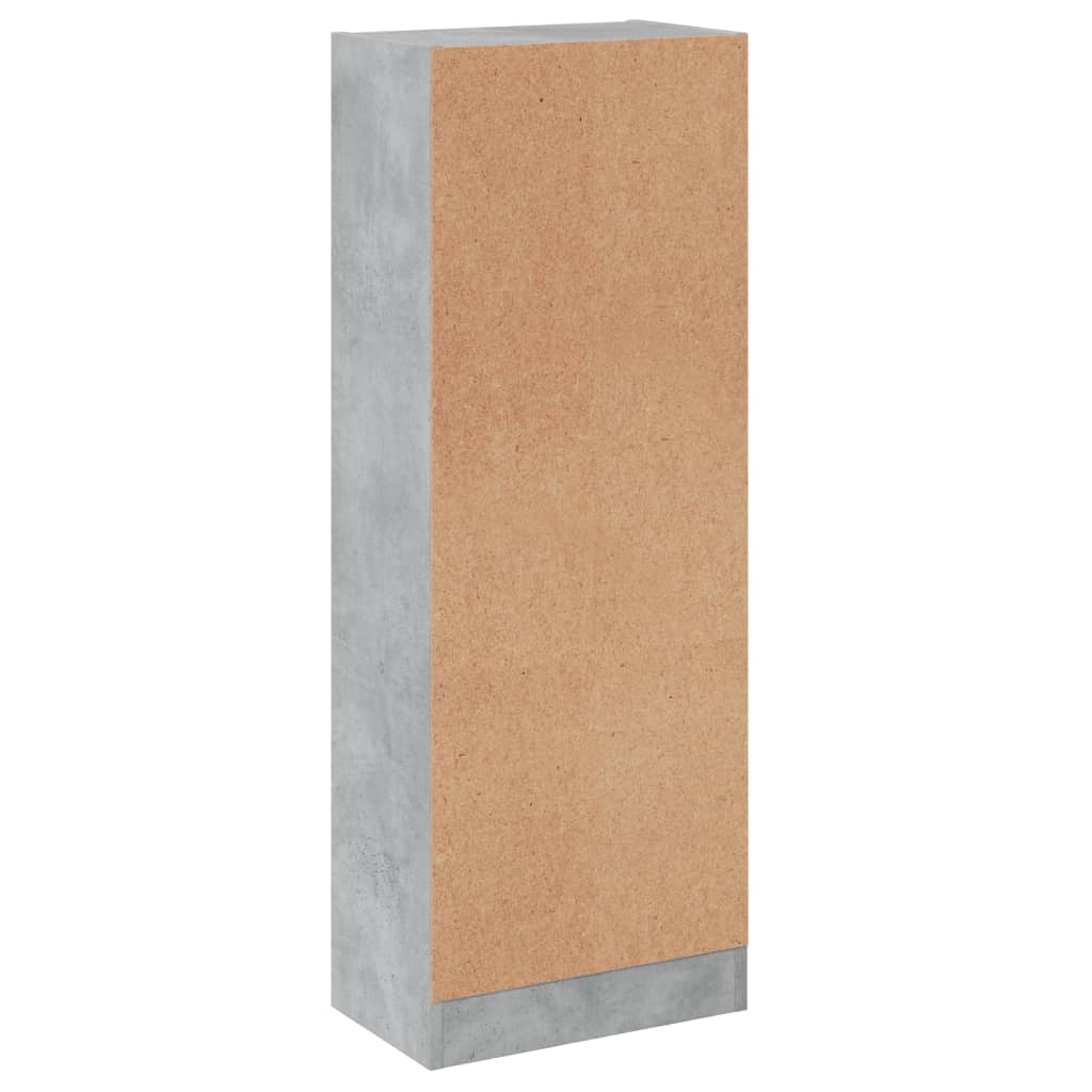 Libreria a 3 Ripiani Grigio Cemento 40x24x108 cm in Truciolato