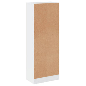 Libreria a 3 Ripiani Bianco Lucido 40x24x108 cm in Truciolato