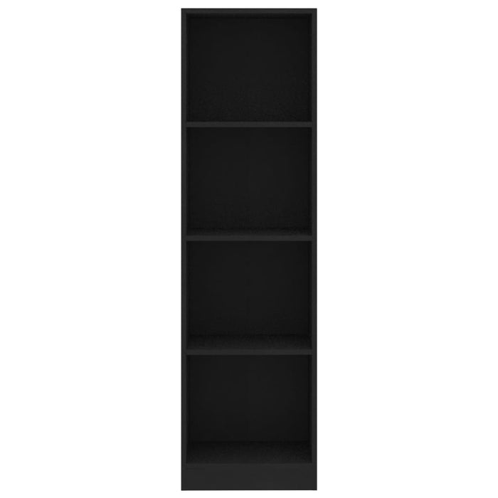 Libreria a 4 Ripiani Nero 40x24x142 cm in Truciolato 800838