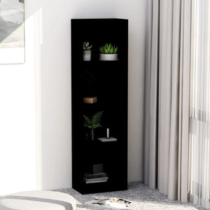 Libreria a 4 Ripiani Nero 40x24x142 cm in Truciolato 800838