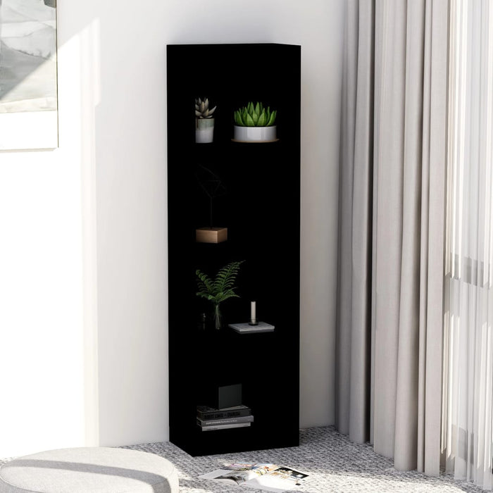 Libreria a 4 Ripiani Nero 40x24x142 cm in Truciolato cod mxl 9635