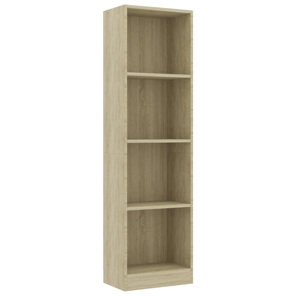 Libreria a 4 Ripiani Rovere Sonoma 40x24x142 cm in Truciolato 800840