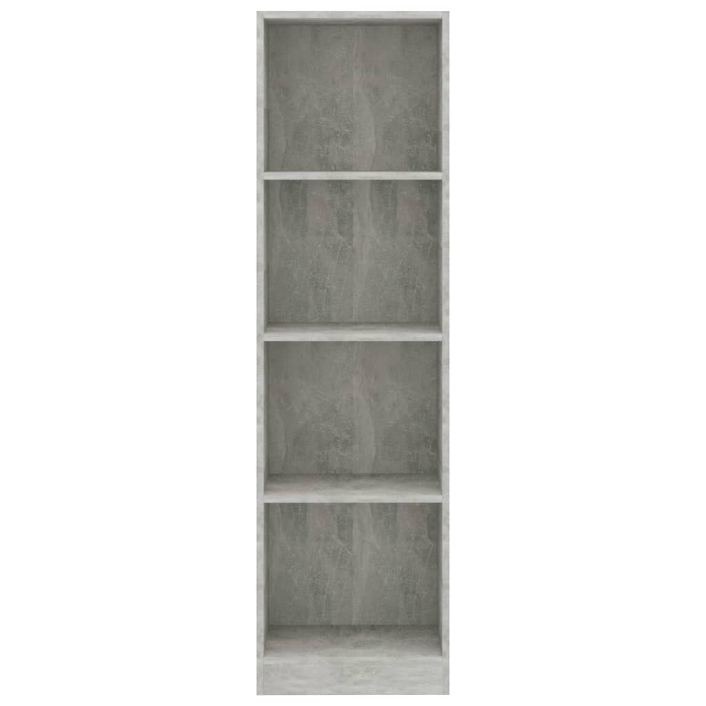 Libreria a 4 Ripiani Grigio Cemento 40x24x142 cm in Truciolato cod mxl 9282