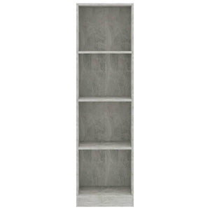 Libreria a 4 Ripiani Grigio Cemento 40x24x142 cm in Truciolato cod mxl 9282