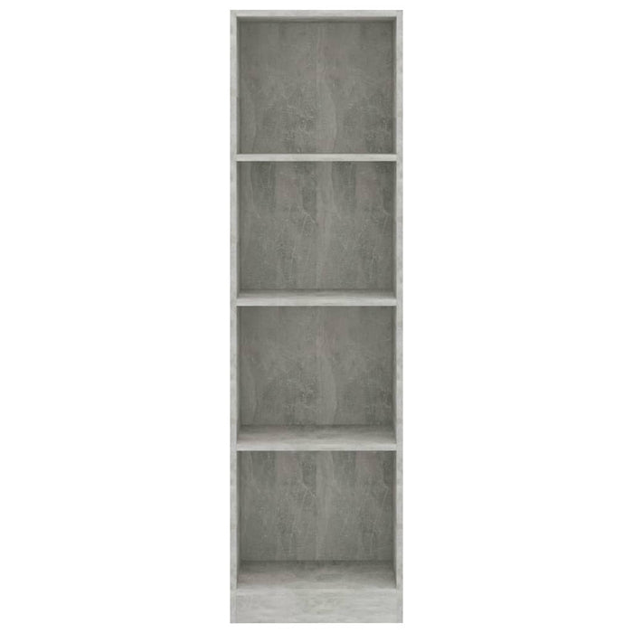 Libreria a 4 Ripiani Grigio Cemento 40x24x142 cm in Truciolato cod mxl 9282