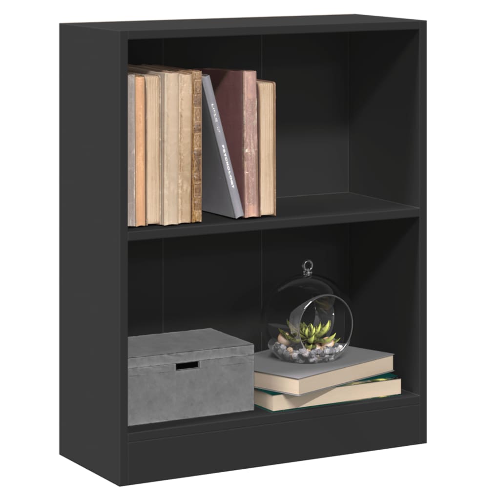 Libreria Nera 60x24x76 cm in Legno Multistrato 800856